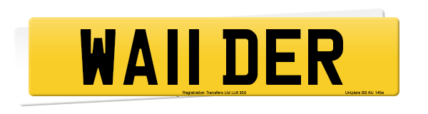 Registration number WA11 DER